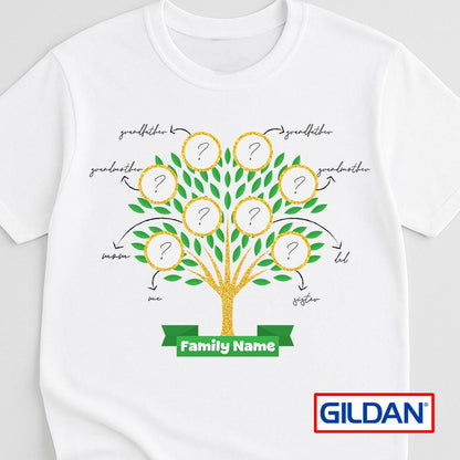 Custom Family Picture Tree Shirt: Personalized Reunion Tee
