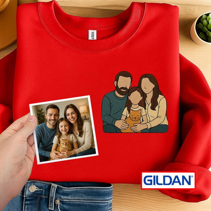 Custom Embroidered Photo Shirt: Personalized Gildan Tee, Sentimental Gift
