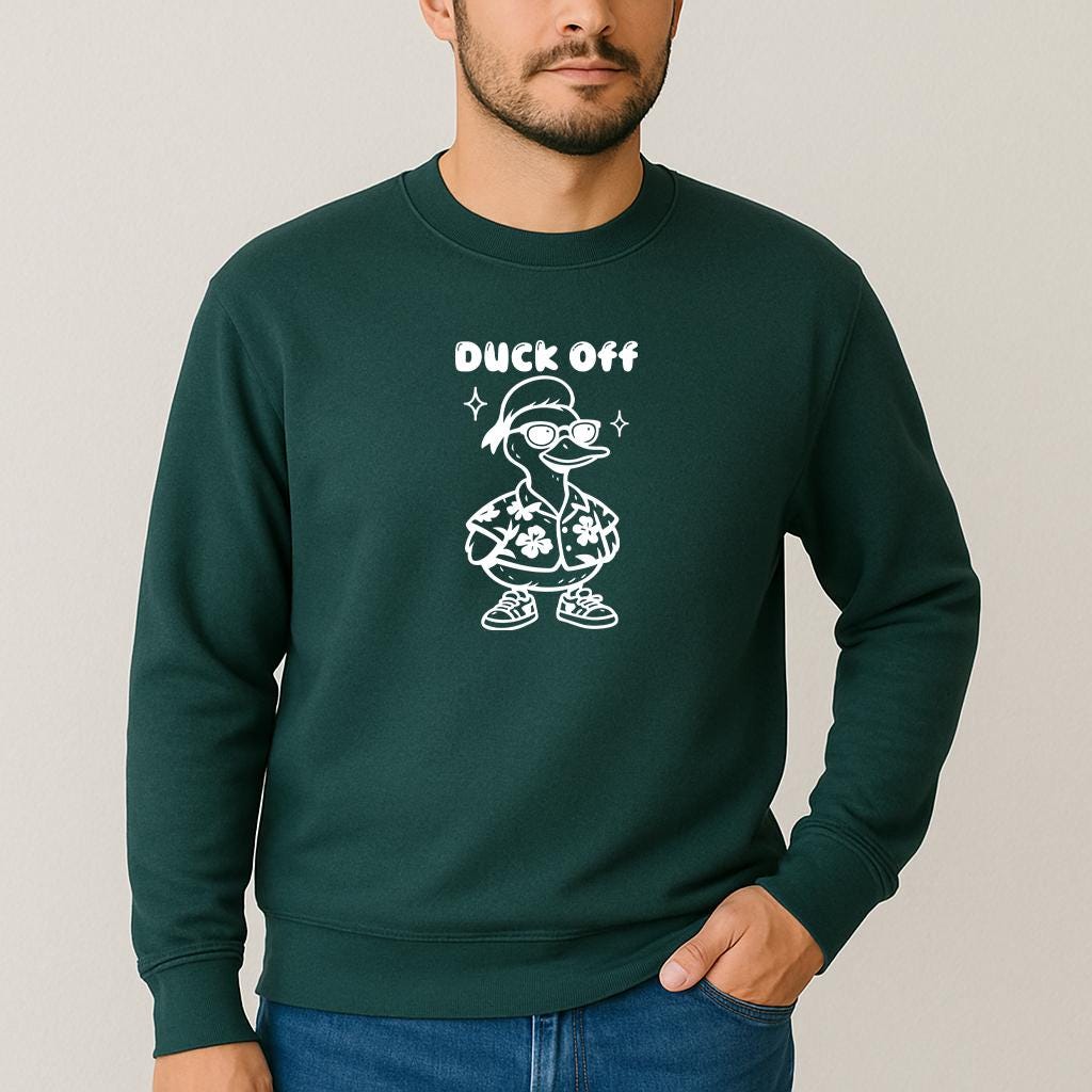 Funny Duck Off Graphic T-Shirt: Retro Sarcastic Tee