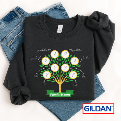 Custom Family Picture Tree Shirt: Personalized Reunion Tee