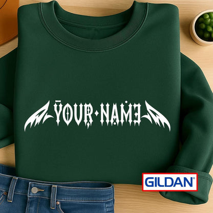Custom Gothic Text T-Shirt or Sweatshirt: Personalized Unisex Tee