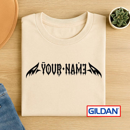 Custom Gothic Text T-Shirt or Sweatshirt: Personalized Unisex Tee