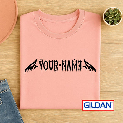 Custom Gothic Text T-Shirt or Sweatshirt: Personalized Unisex Tee