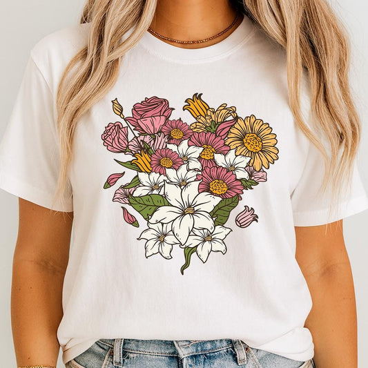Floral Print T-Shirt: Nature Inspired Unisex Tee