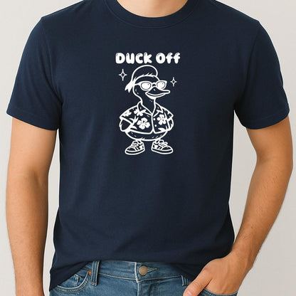 Funny Duck Off Graphic T-Shirt: Retro Sarcastic Tee