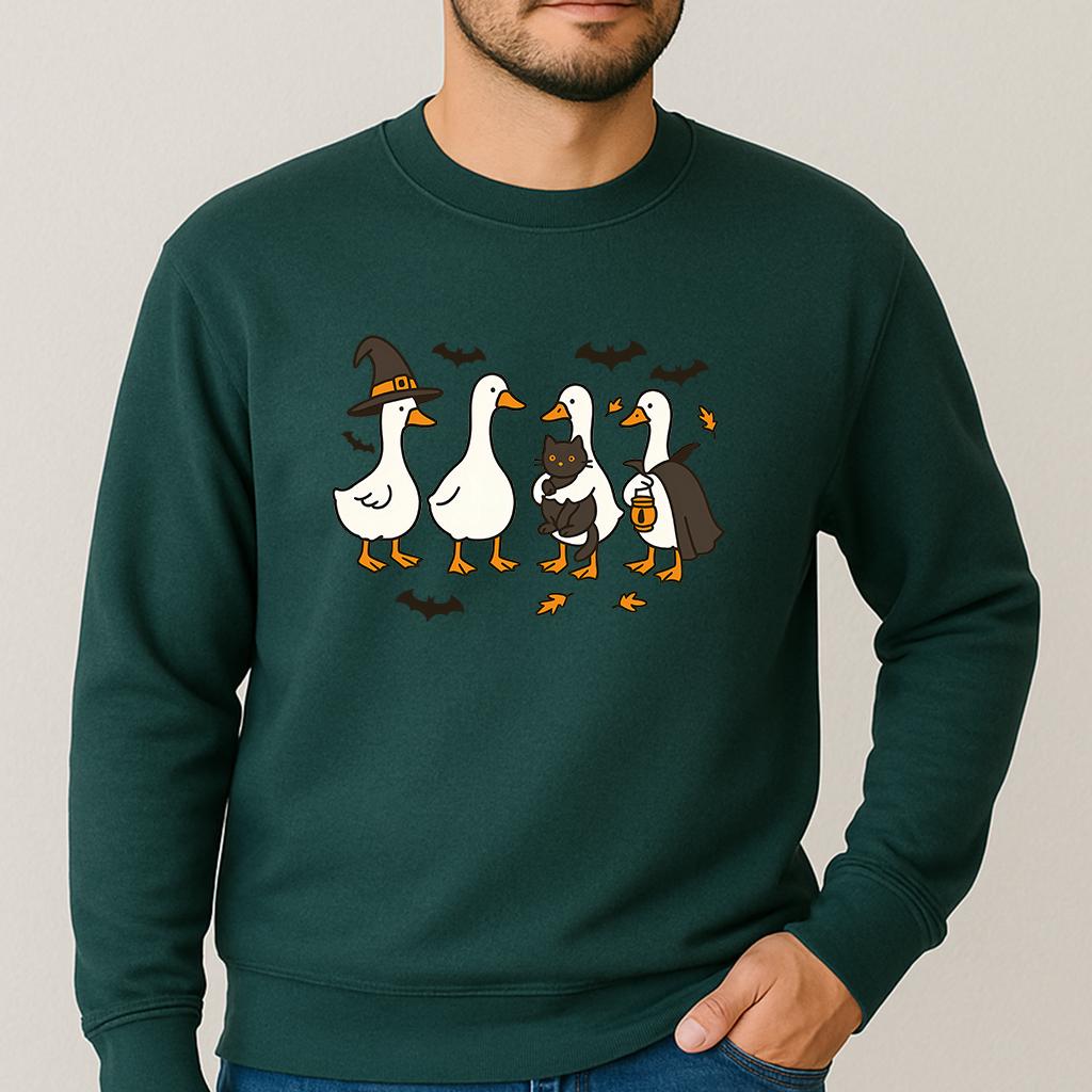 Halloween Ghost Goose Shirt: Spooky Graphic Tee