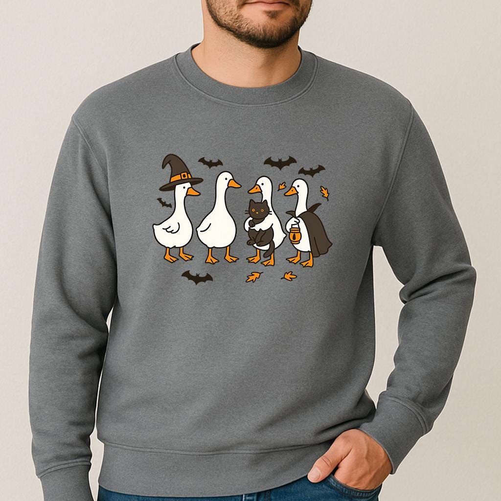 Halloween Ghost Goose Shirt: Spooky Graphic Tee