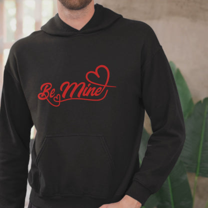 Be Mine Hoodie Romantic Valentine’s Day Sweatshirt Cute Couples Pullover Love Heart Hoodie Anniversary Gift for Him or Her