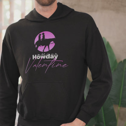Howdy Valentine Hoodie Western Cowboy Love Hoodie Romantic Country Rodeo Pullover Cute Horse Lover Gift