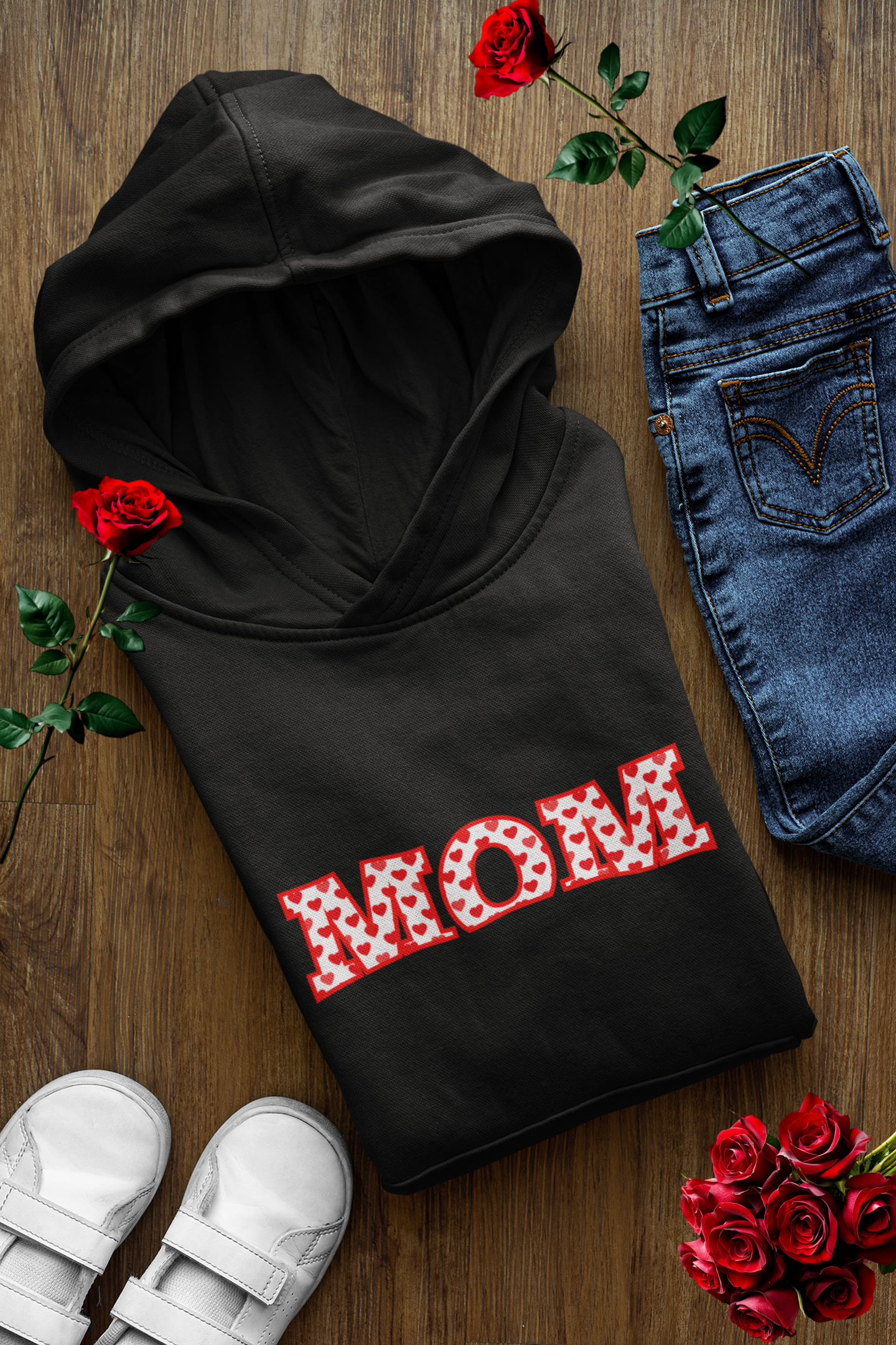 Mom & Dad Matching Hoodies Cute Couple Hoodie Set Valentine's Day Gift for Parents Cozy Family Pullover